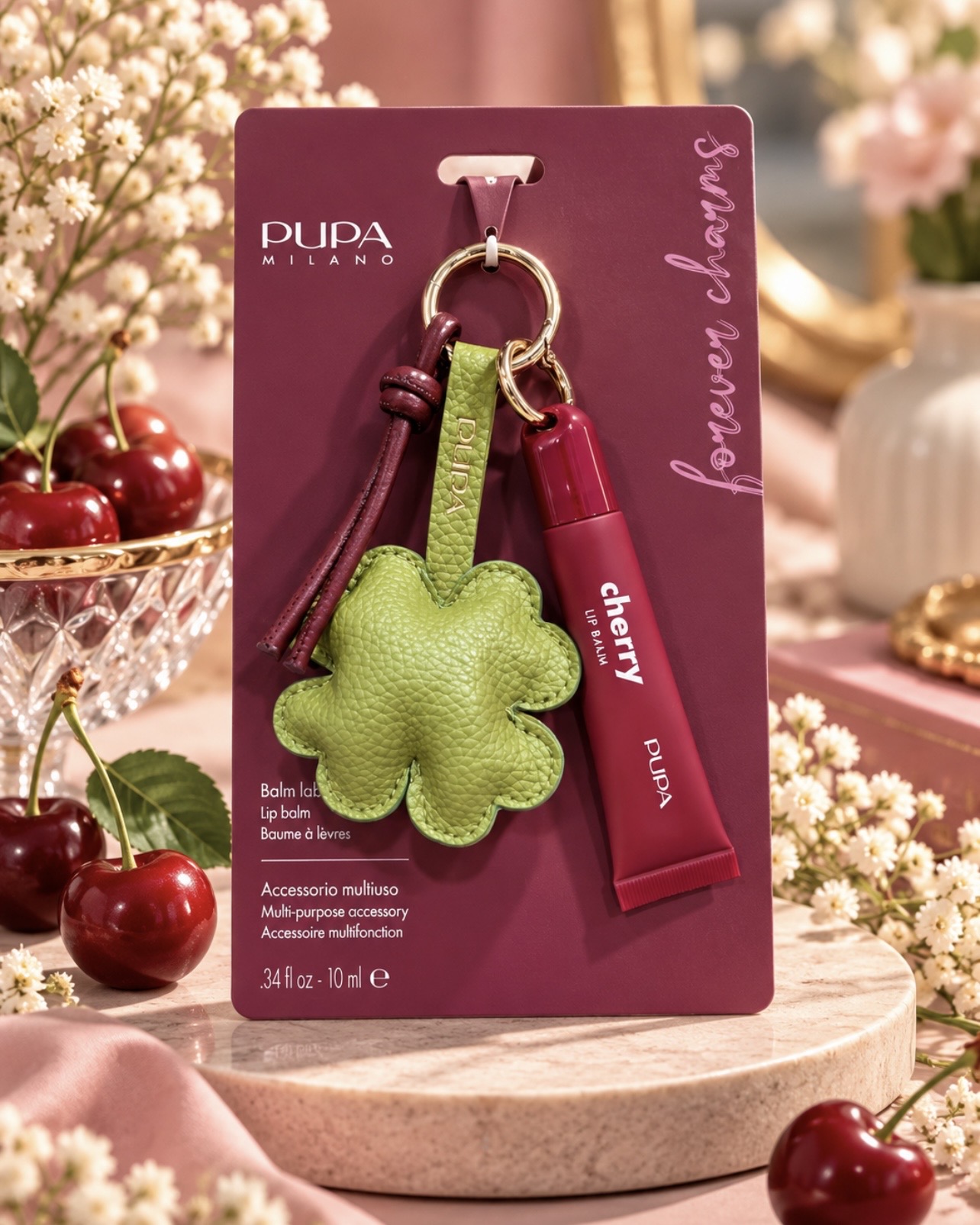 LIP BALM CHERRY PUPA MILANO - CHARM TRÈFLE