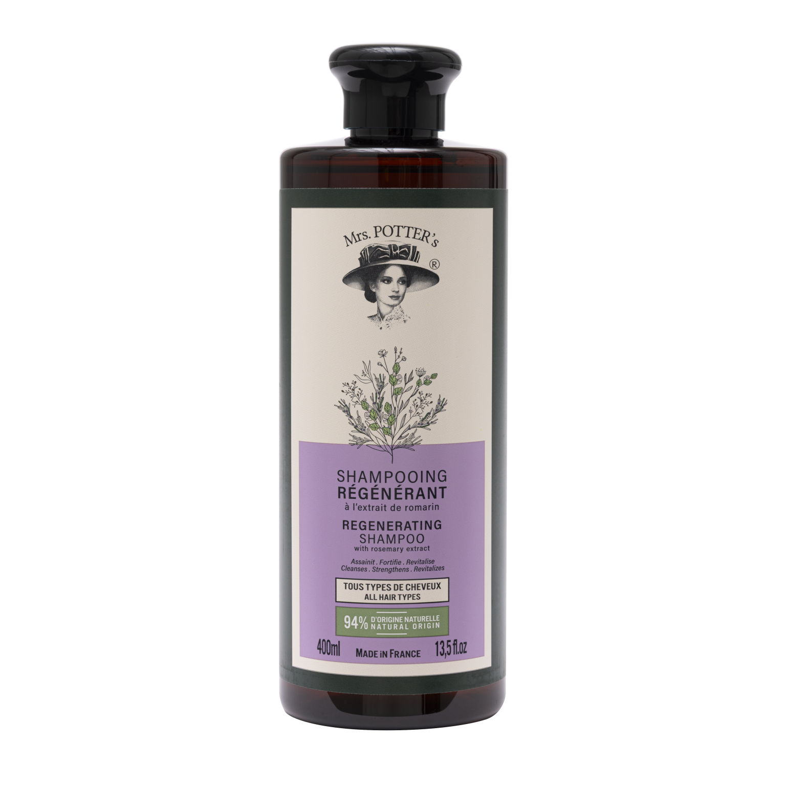 Shampooing régénérant à l’extrait de romarin - Mrs. Potter's